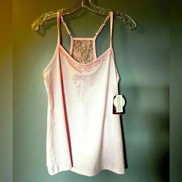 Women's Sleepwear Size M NWT Pink & White Lightweight Tank Top and Flowy Pants - Picture 2 of 8